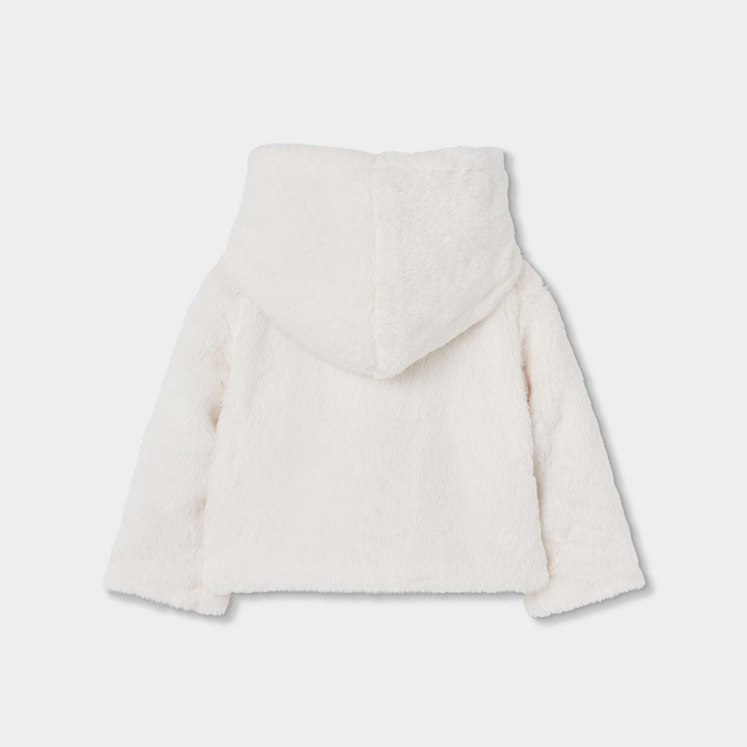 Chamarra reversible crema con capucha bebé