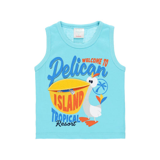 Playera sin mangas pelícano bebé niño