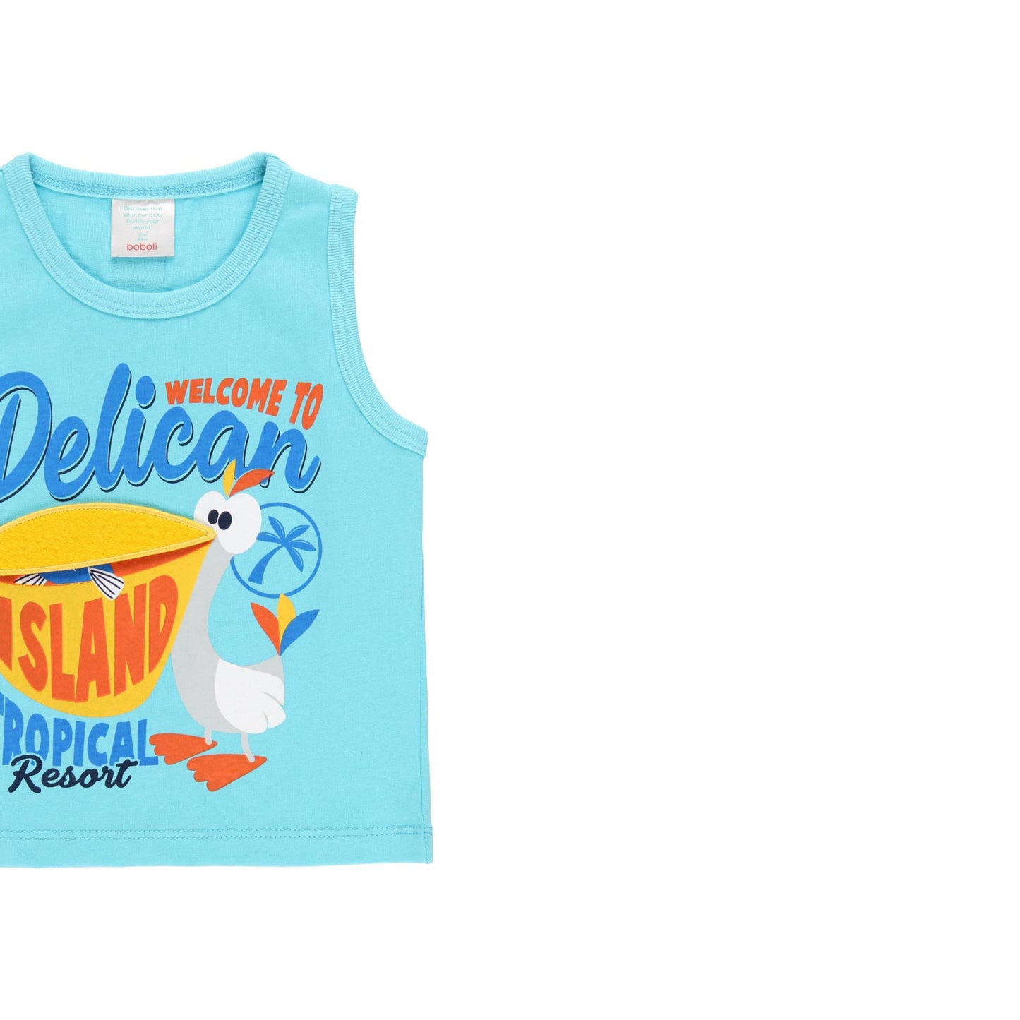 Playera sin mangas pelícano bebé niño