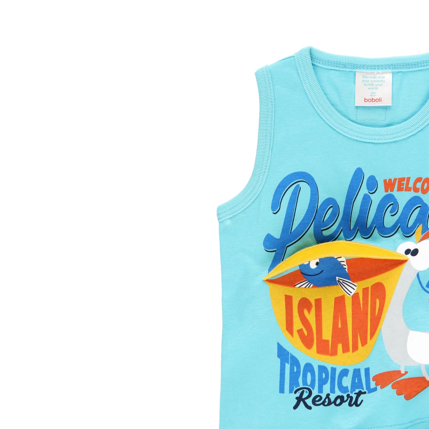 Playera sin mangas pelícano bebé niño