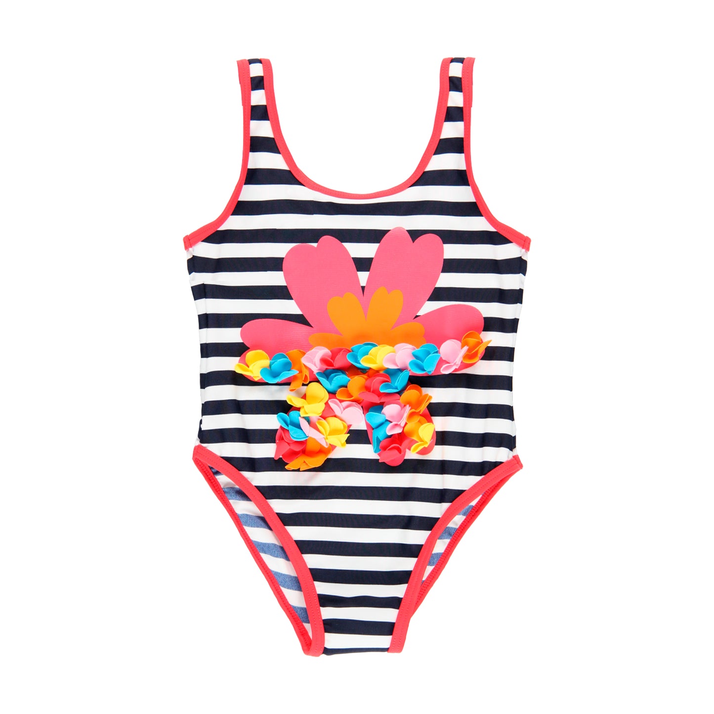Traje de baño flor rayas niña jr