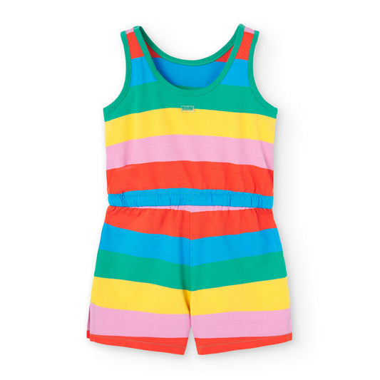 Mono punto rayas de colores mini niña