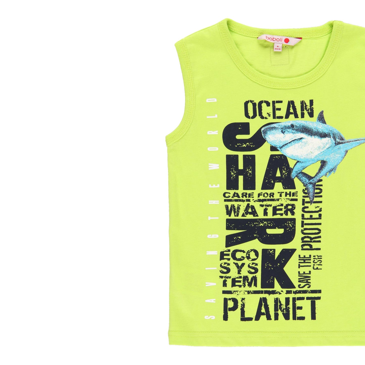 Playera sin mangas tiburón niño jr