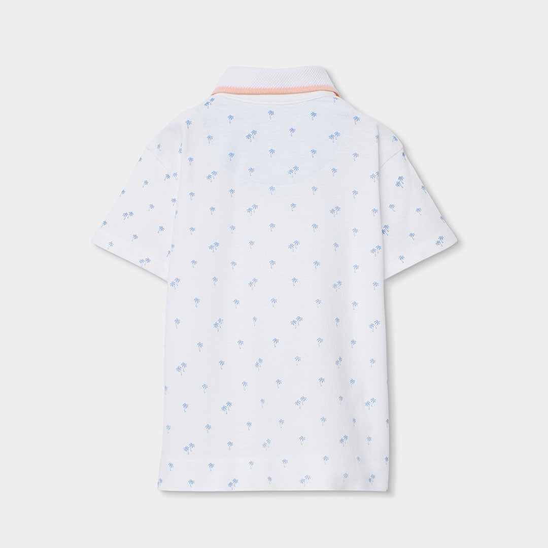 Conjunto polo piqué con short rosa para mini niño