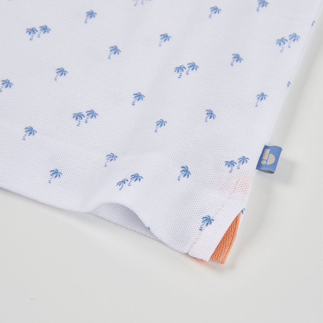 Conjunto polo piqué con short rosa para mini niño