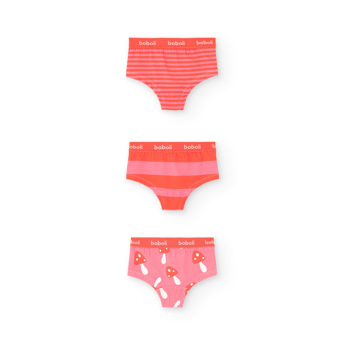 Pack 3 braguitas coral mini niña