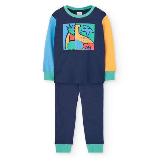 Pijama interlock dino mini niño