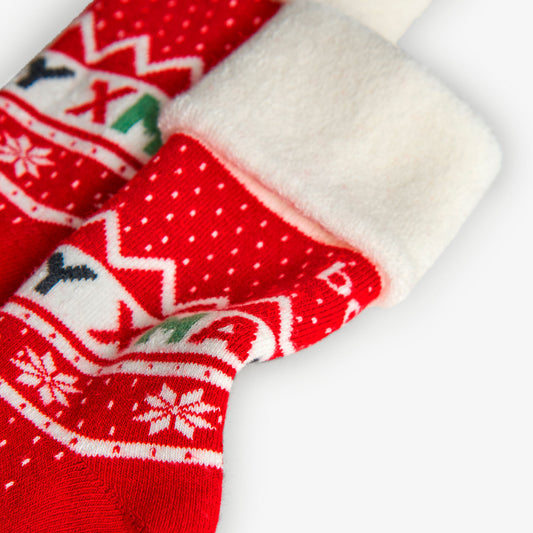 calcetines rojos navideños mini niñ@ y niñ@ jr