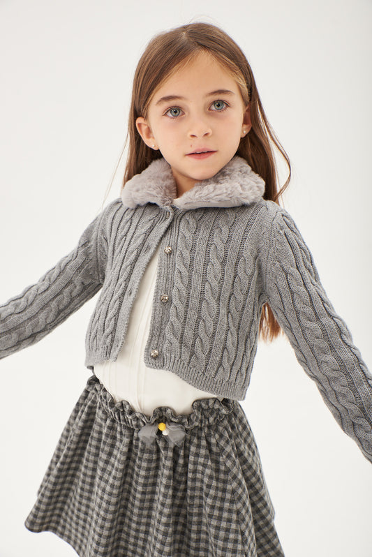 Suéter gris vigoré mini niña
