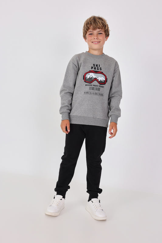 Conjunto de pants felpa ski niño jr