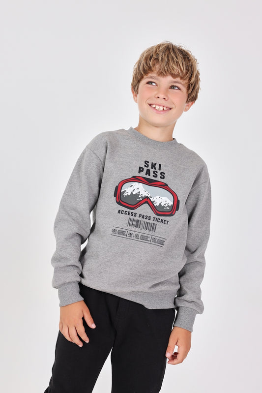 Conjunto de pants felpa ski niño jr