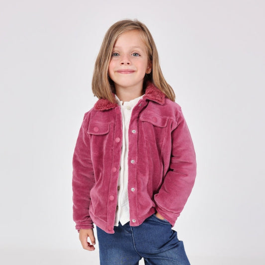 Chamarra rosa pana mini niña