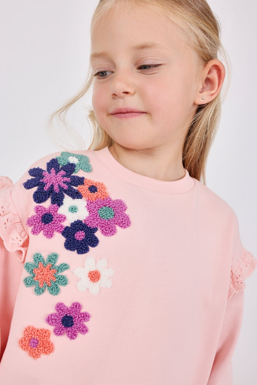 Conjunto lila sudadera con leggings mini niña