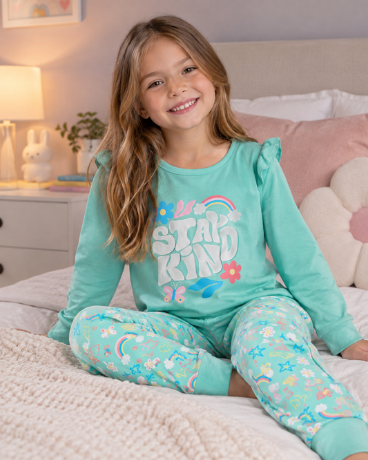Pijama ligera Aqua para mini niña y niña jr