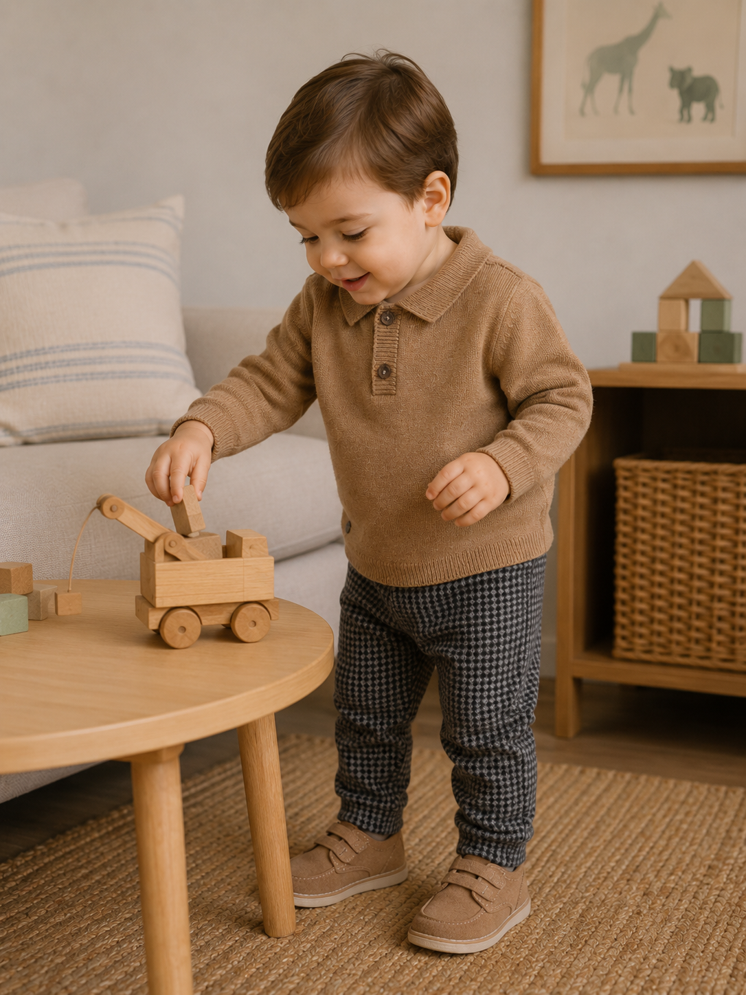 Conjunto pantalón con suéter bebé niño