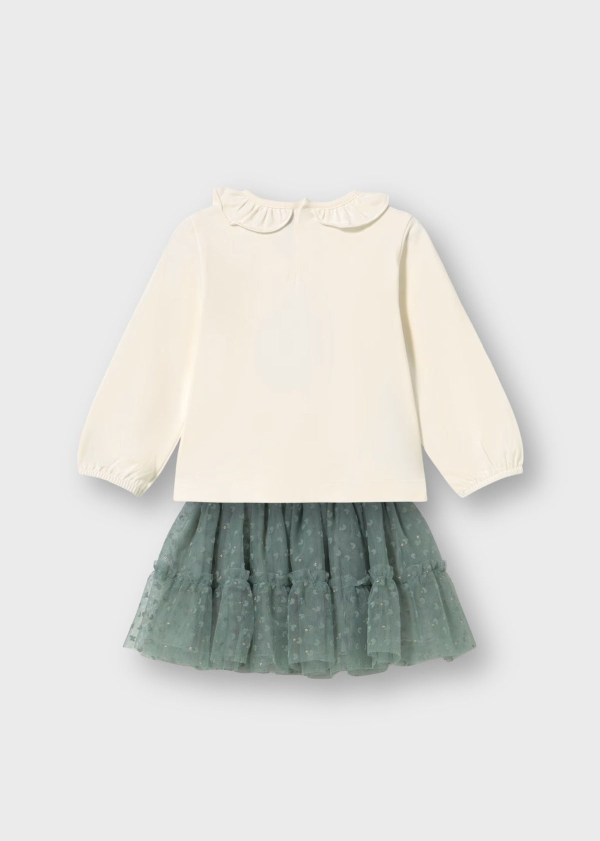 Conjunto blusa holán con falda tul laurel bebé niña