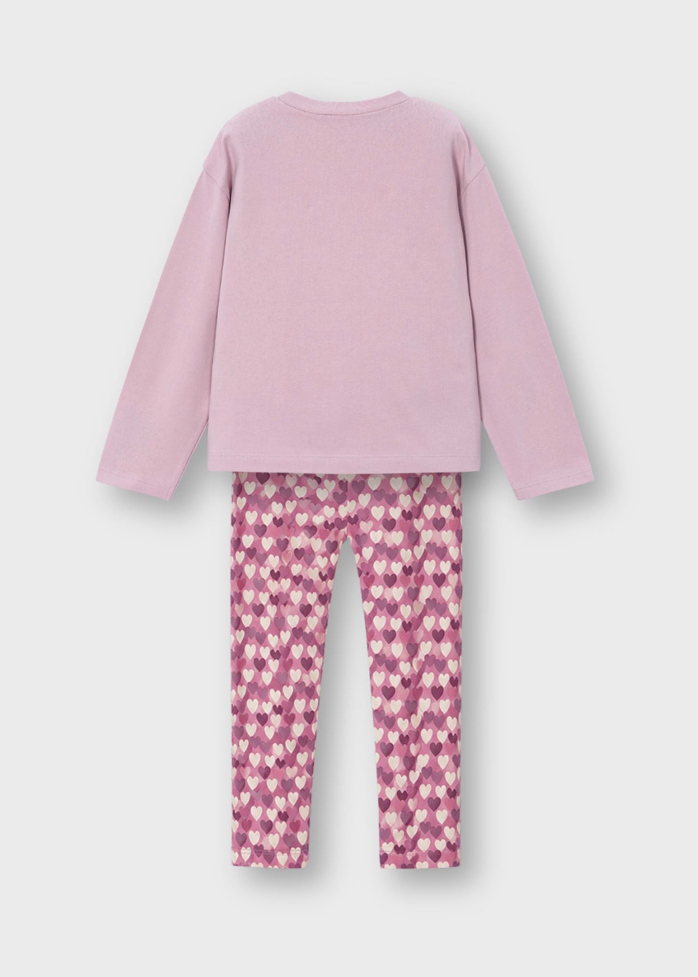Conjunto blusa leggings corazones mini niña