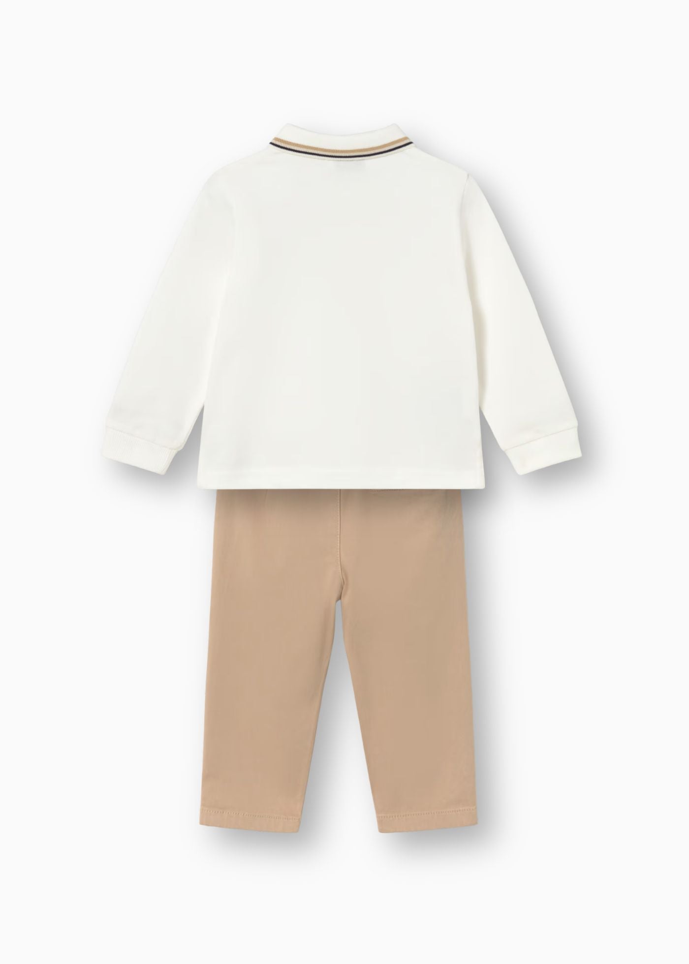 Conjunto polo manga larga perrito bebé niño