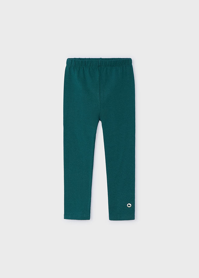Conjunto legging y blusa verde botella mini niña