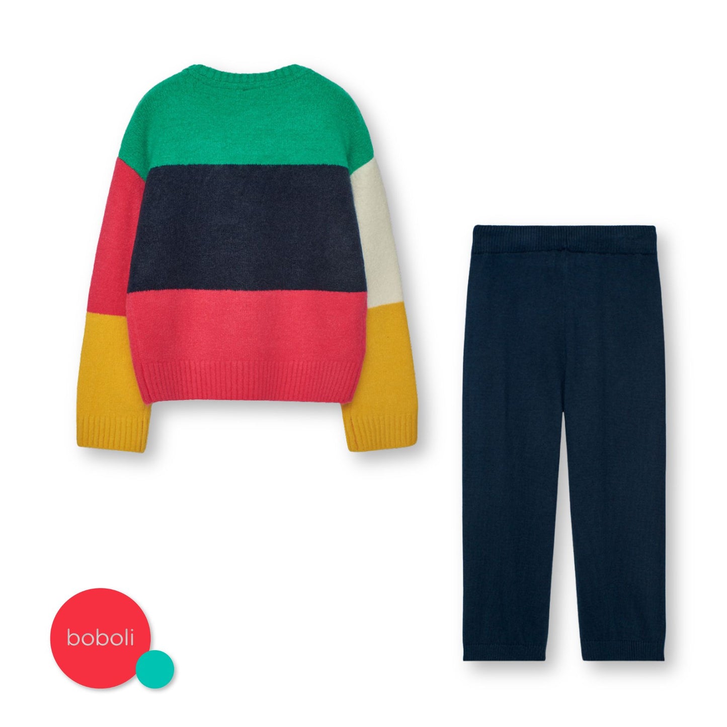 Conjunto tricot multicolor niña jr