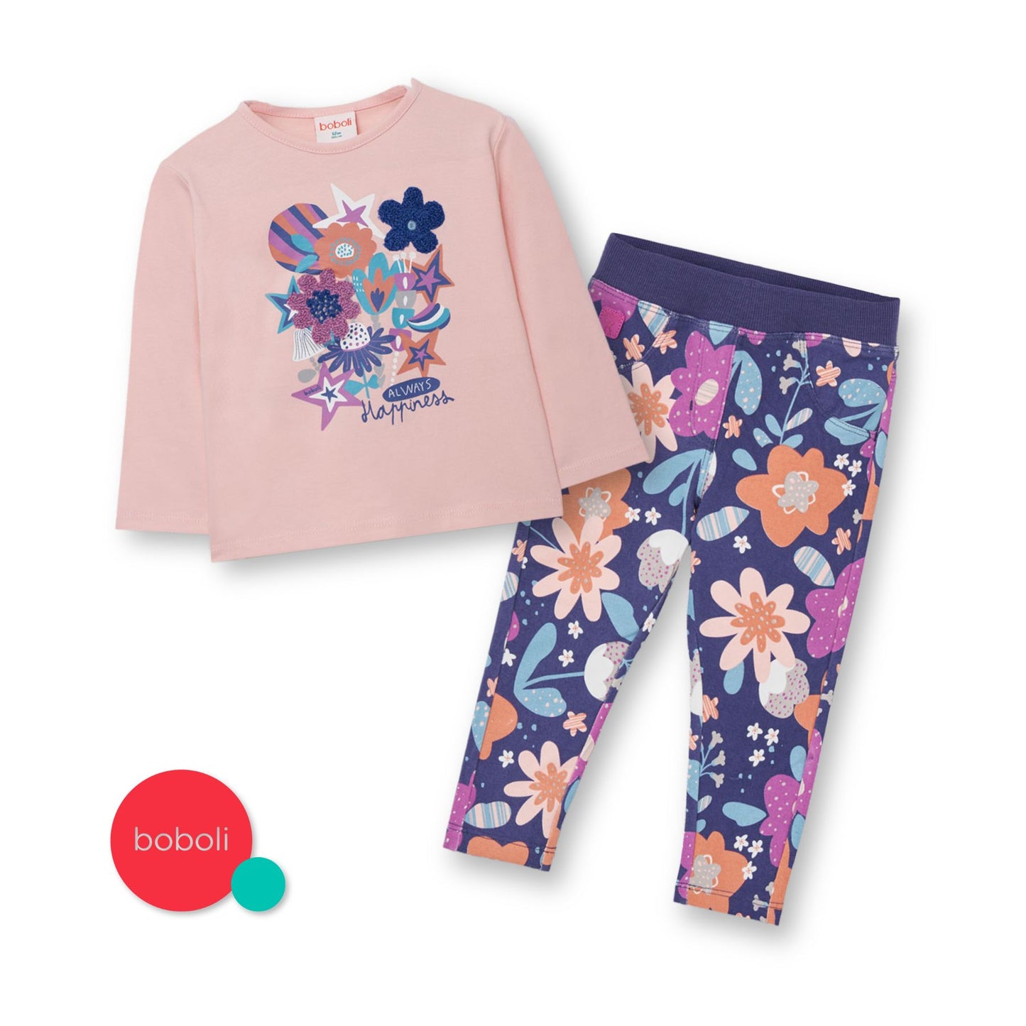 Conjunto lila blusa con patalón felpa mini niña