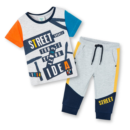 Conjunto playera y pants STREET mini niño
