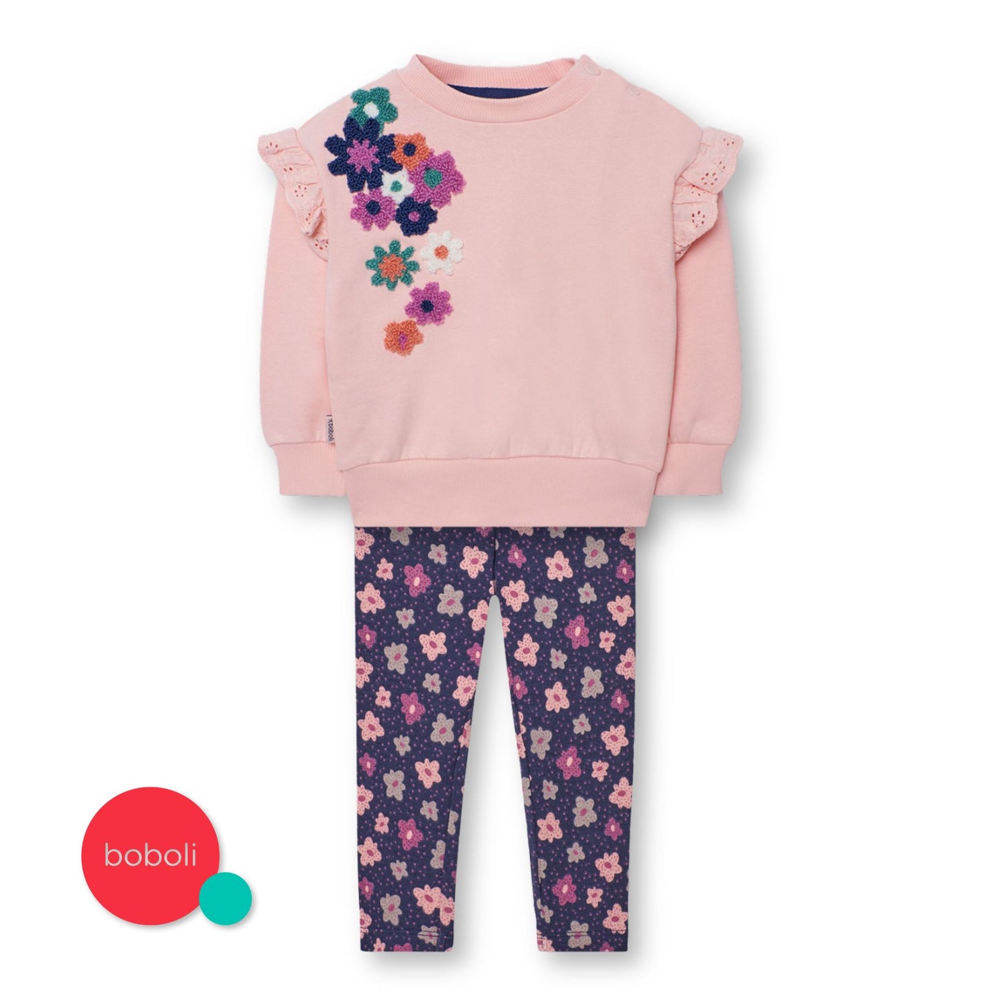 Conjunto lila sudadera con leggings mini niña