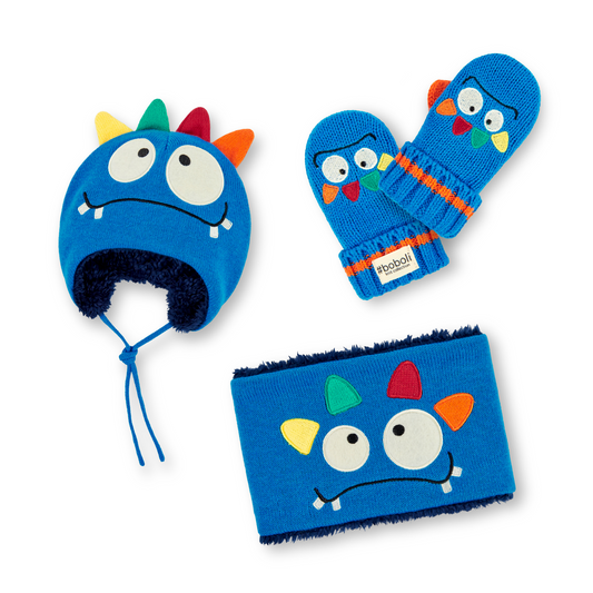 Juego de gorro, cuello y guantes para niño