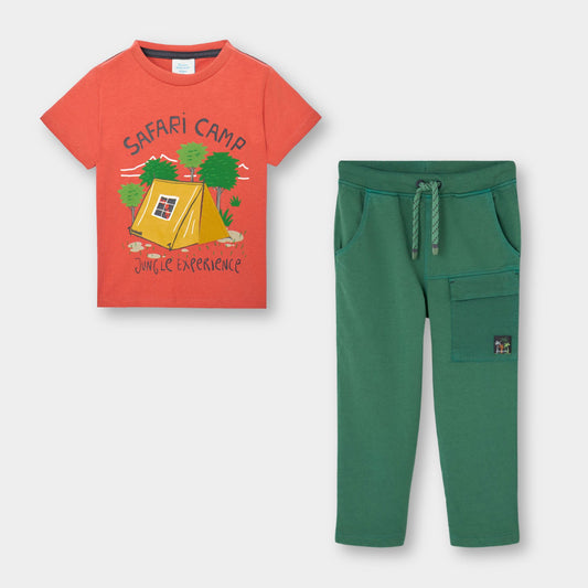 Conjunto playera y pants Safari camp mini niño