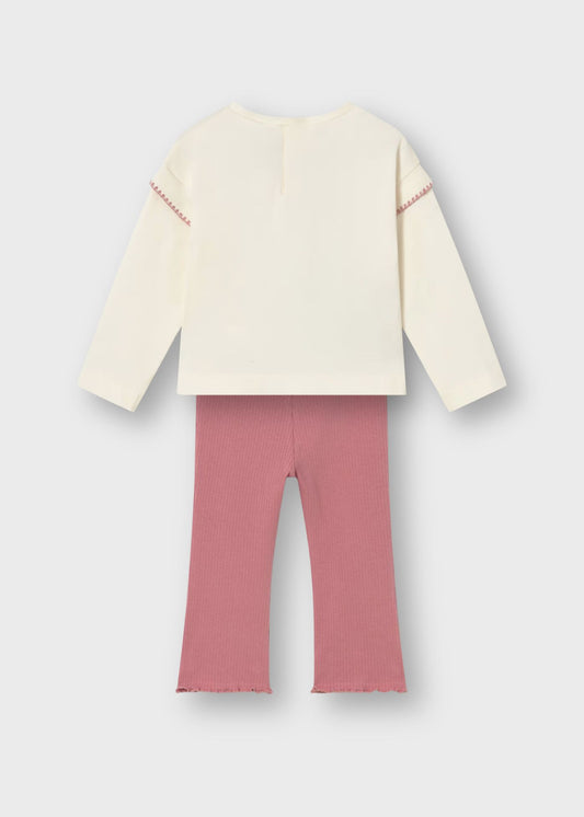 Conjunto blusa cerezas con leggings bebé niña