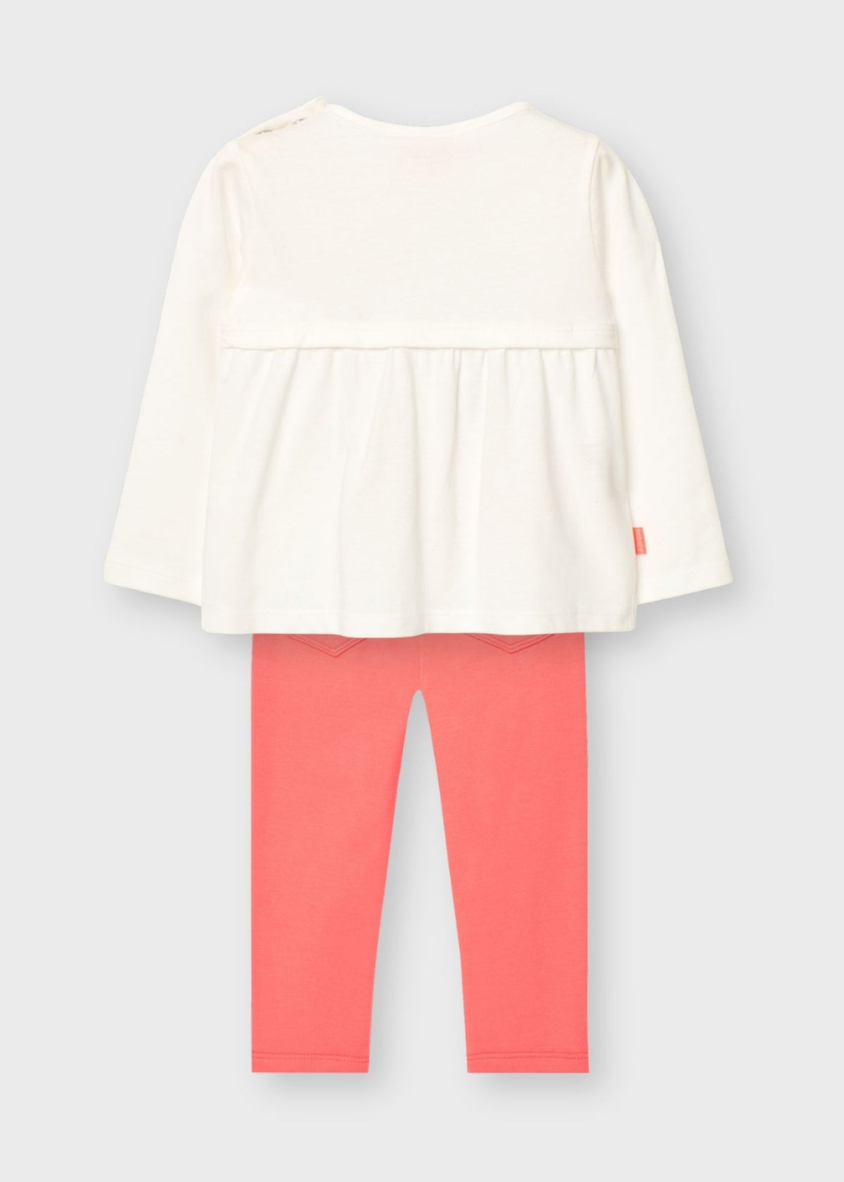 Conjunto blusa con pantalón felpa coral para mini niña