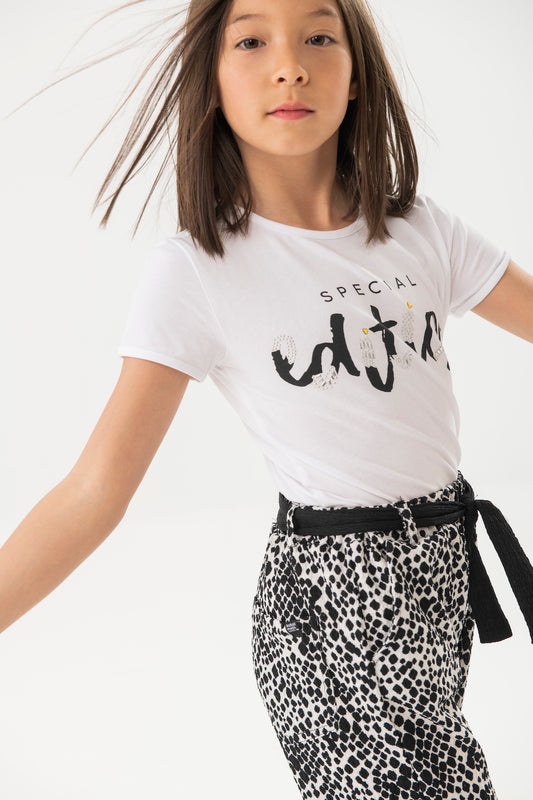 Conjunto blusa con pantalón manchas para niña jr