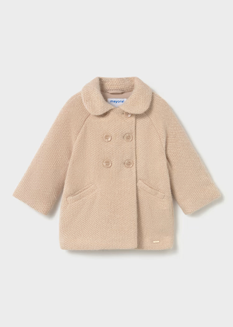 Abrigo beige bebé niña