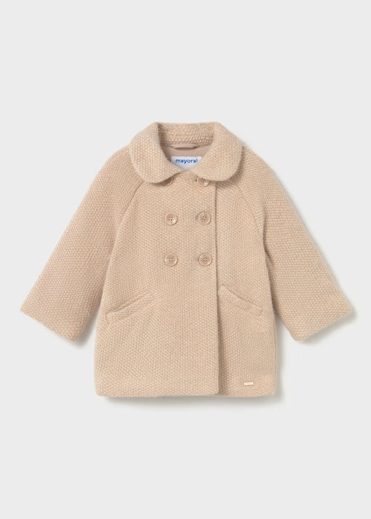 Abrigo beige bebé niña