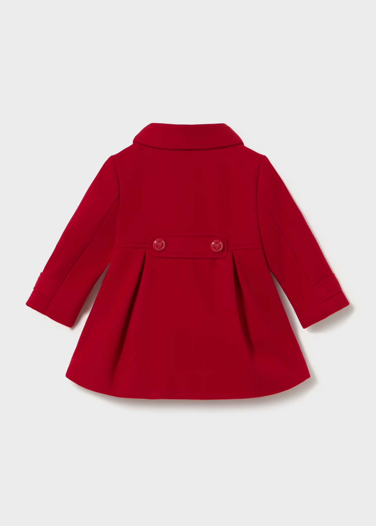 Abrigo paño rojo bebé niña
