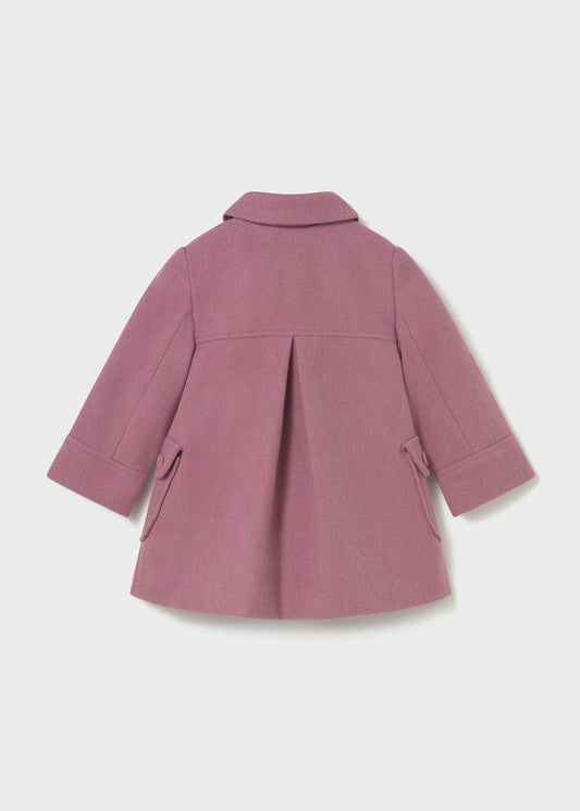 Abrigo paño rosa bebé niña