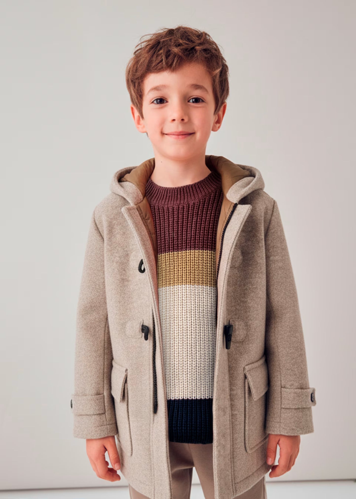 Abrigo paño tipo trenca unisex mini niñ@