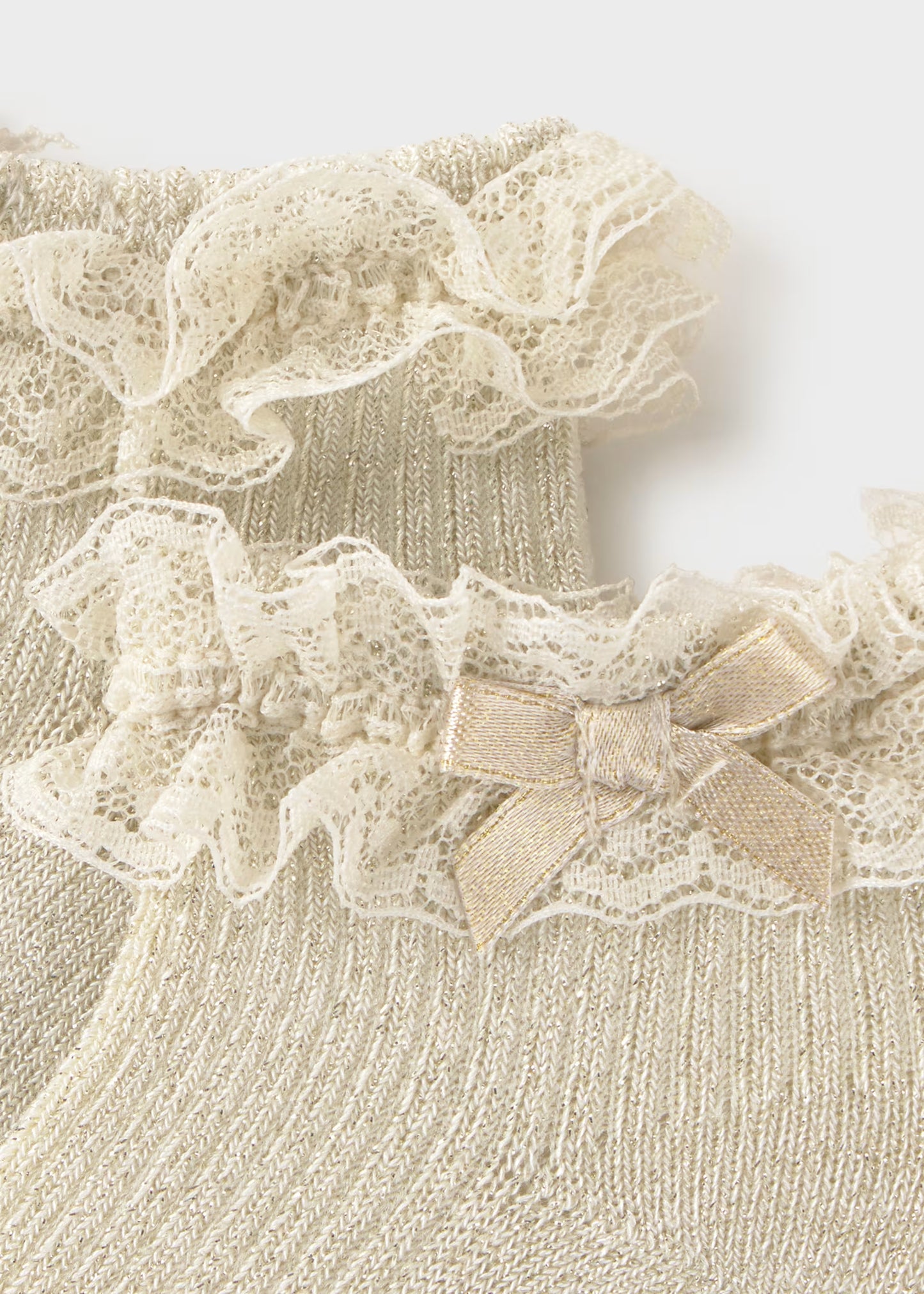 Calcetín holán champagne recién nacida