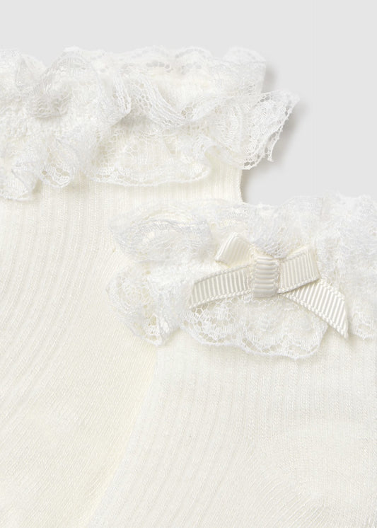 Calcetín holán crudo recién nacida