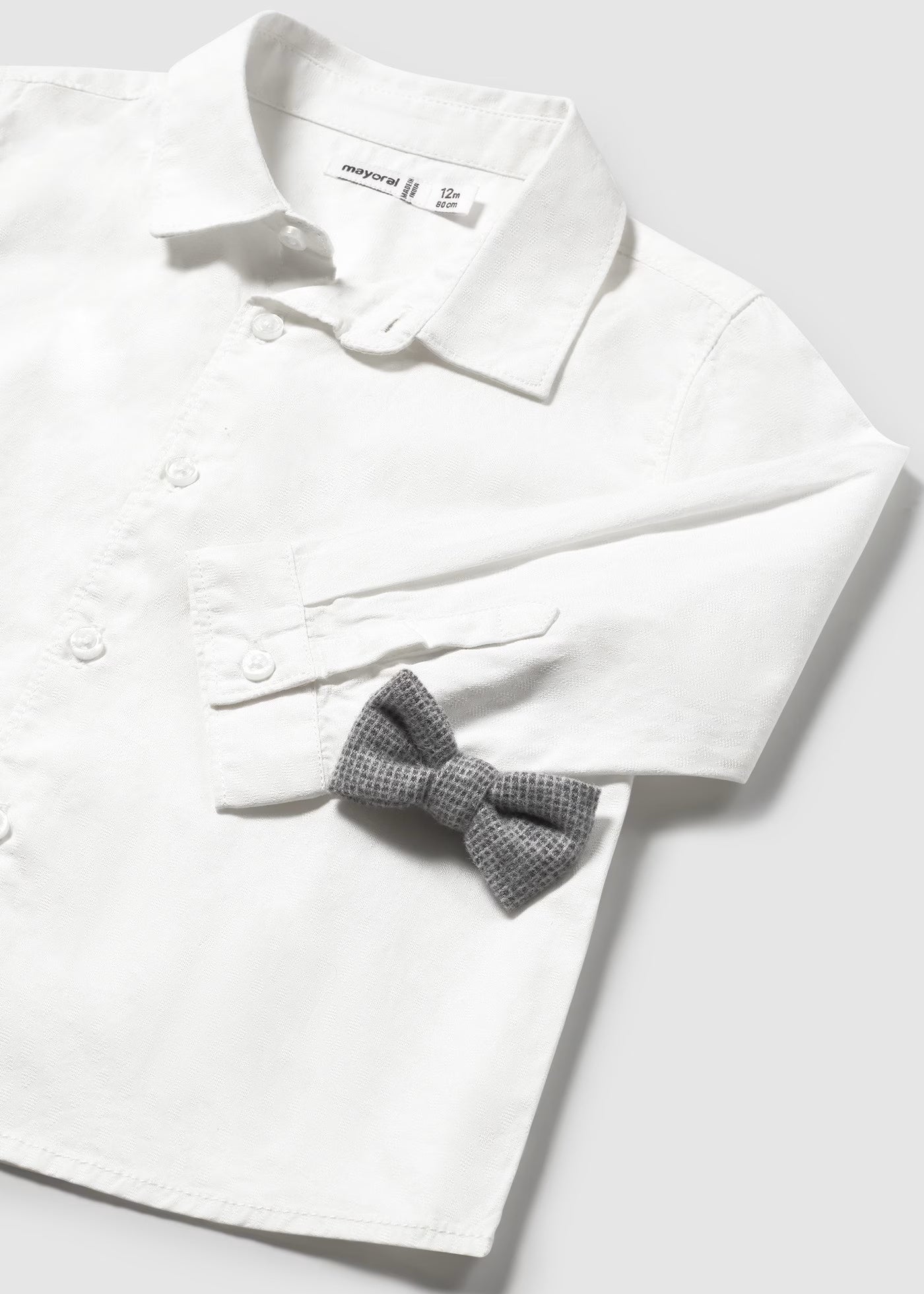 Conjunto pantalón y camisa con corbatín bebé niño