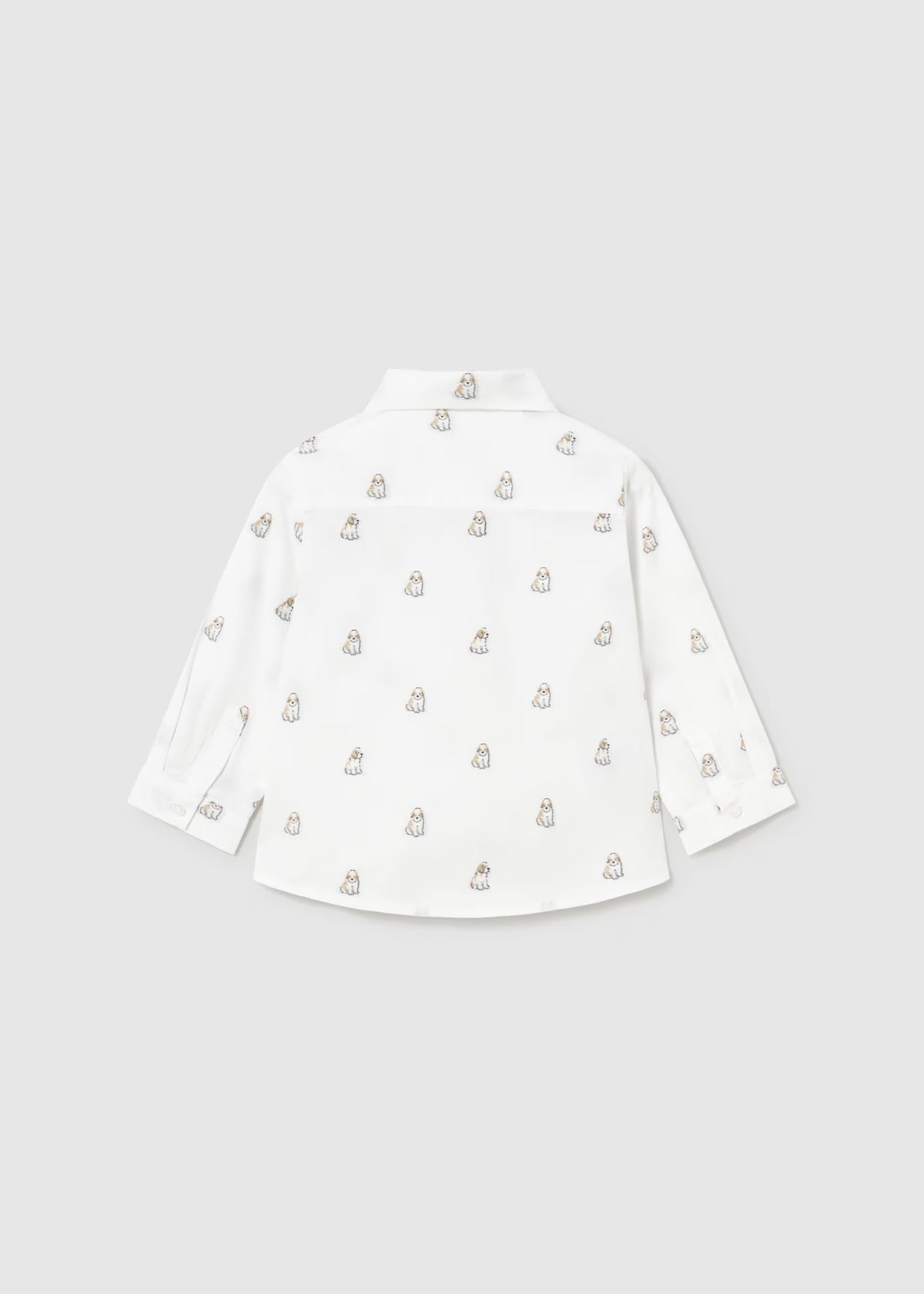 Conjunto camisa perrito con pantalón beige bebé niño