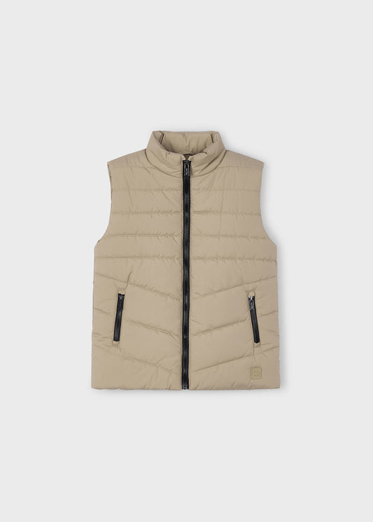 Chaleco acolchado beige mini niño