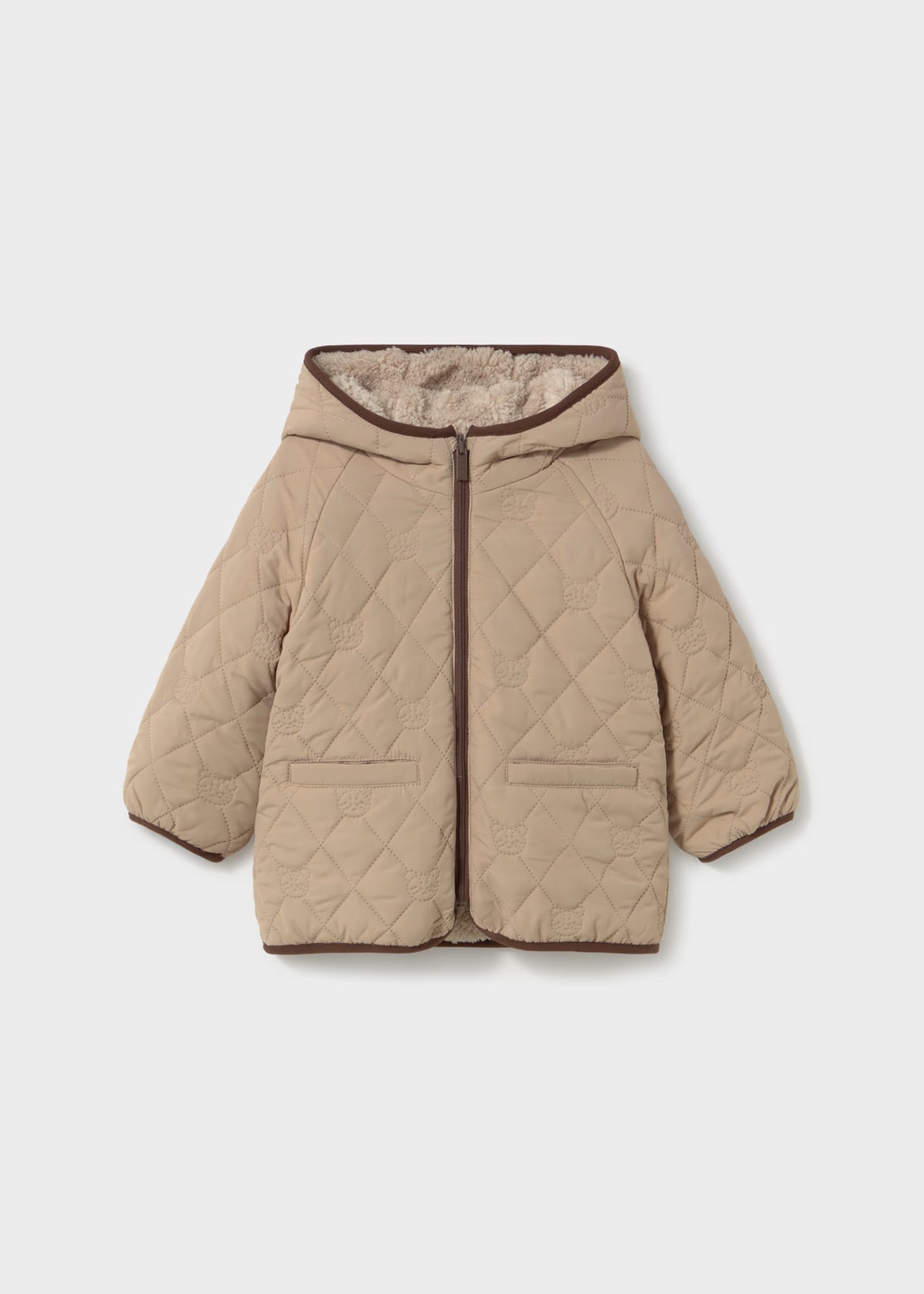 Chamarra borrego reversible bebé niño