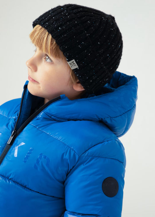 Chamarra azul acolchada para mini niño
