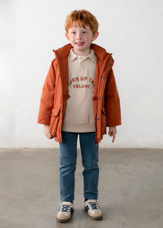 Chamarra teja mini niño