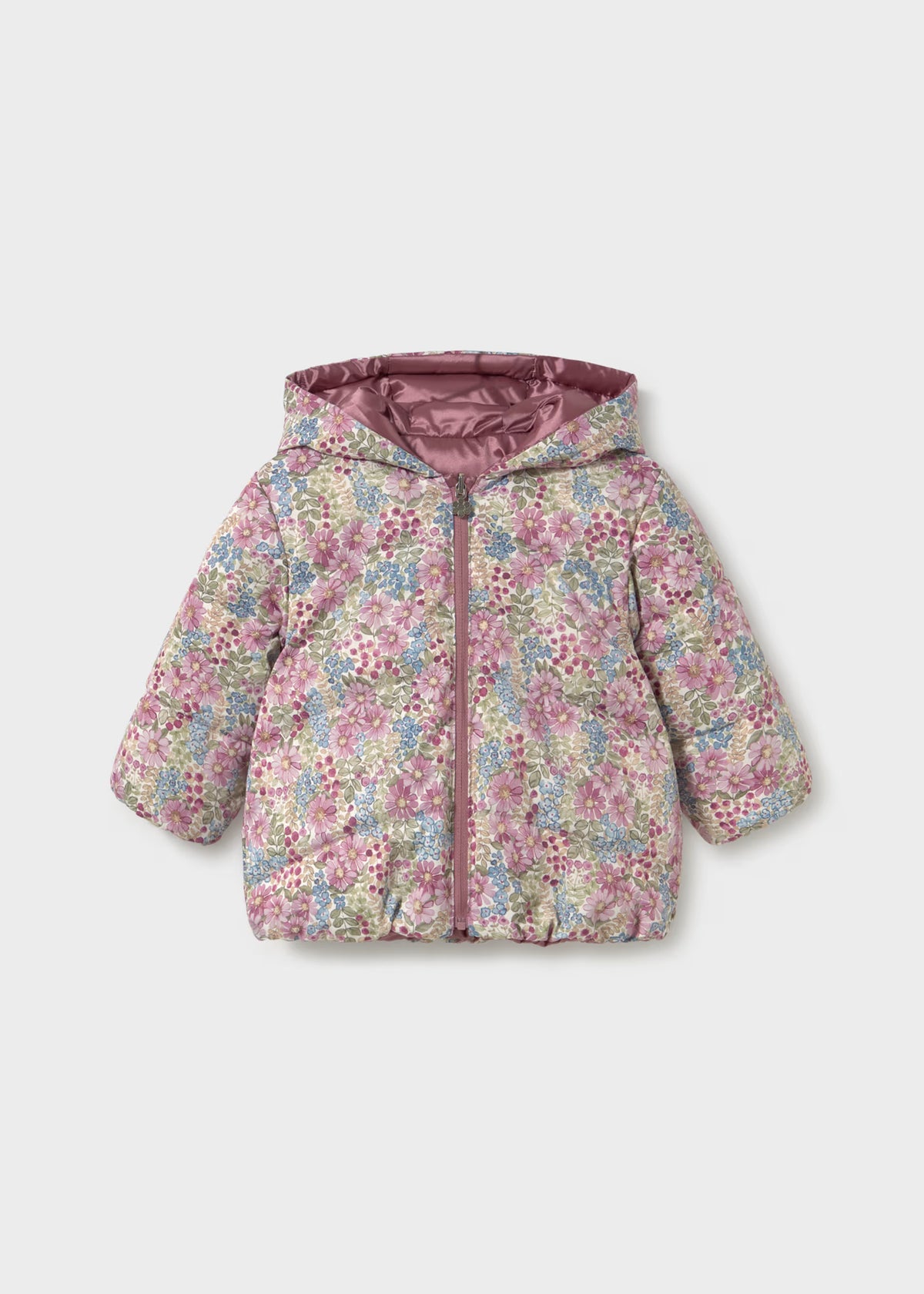 Chamarra violeta reversible bebé niña