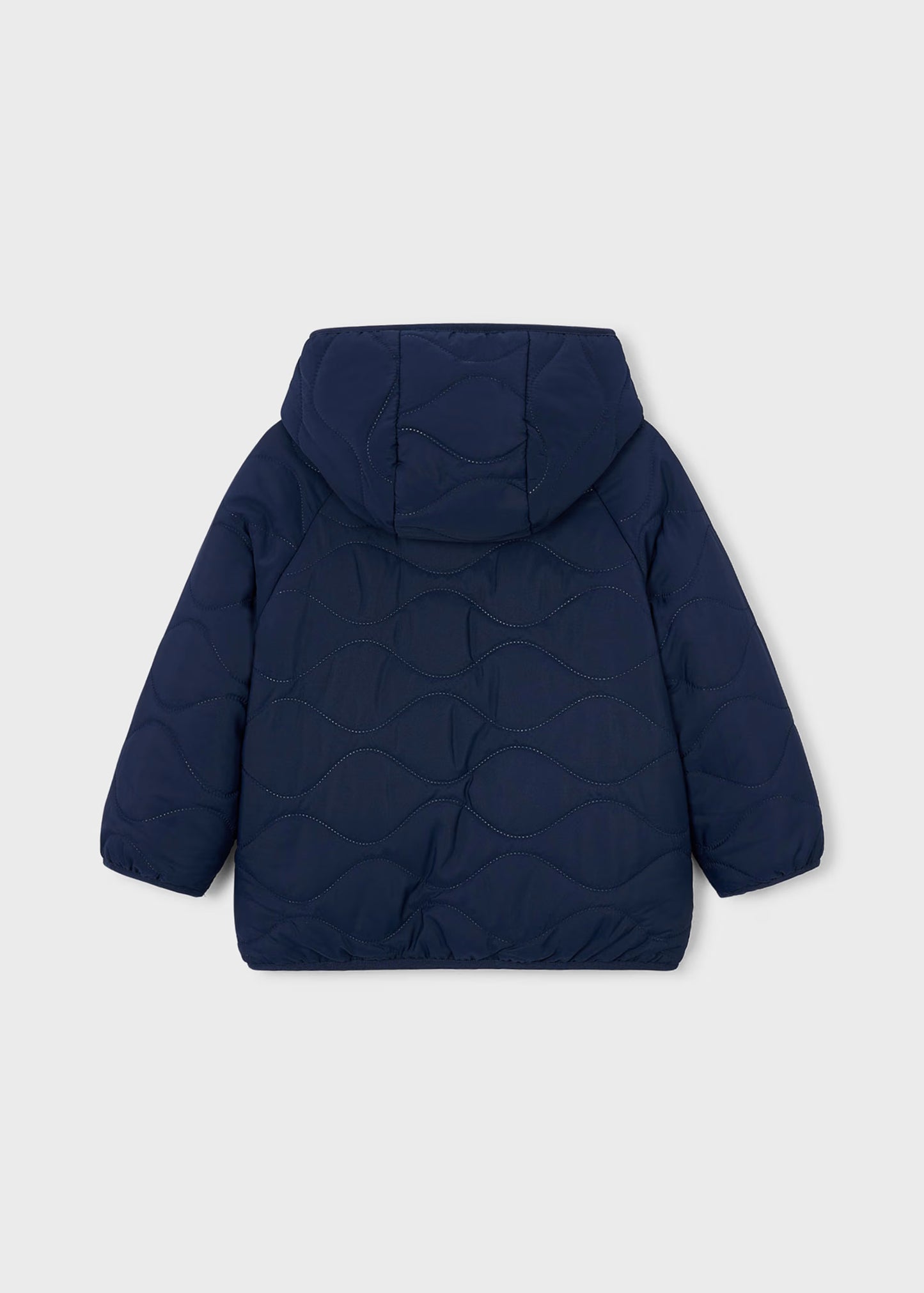 Chamarra azul marino reversible borrego mini niño