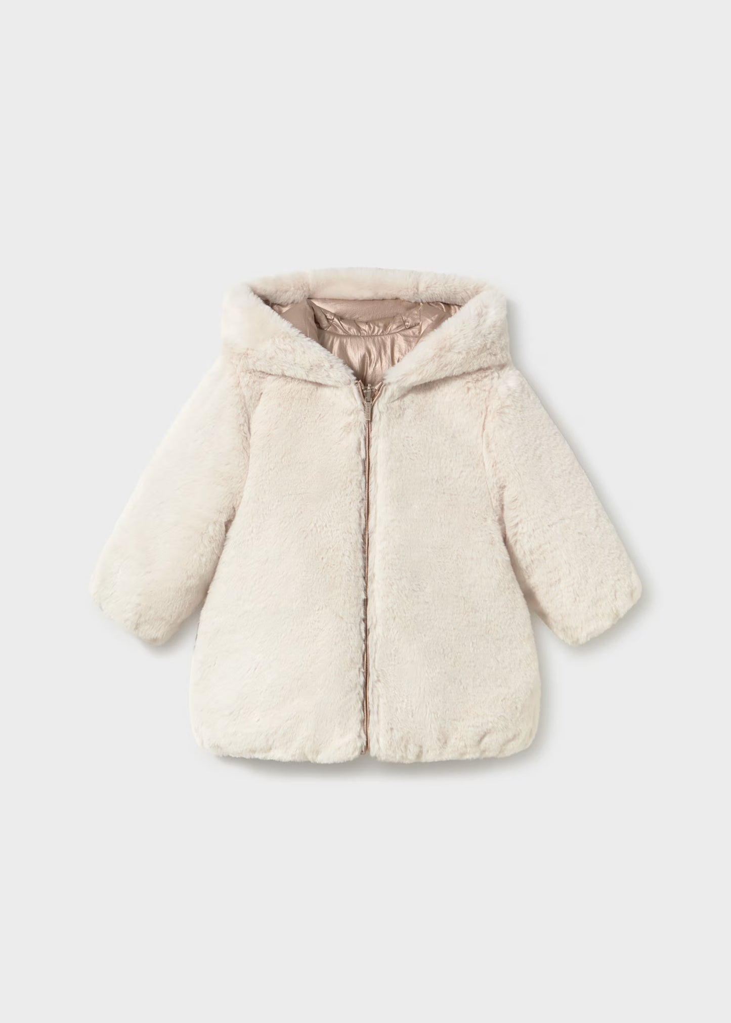 Chamarra reversible pelo bebé niña
