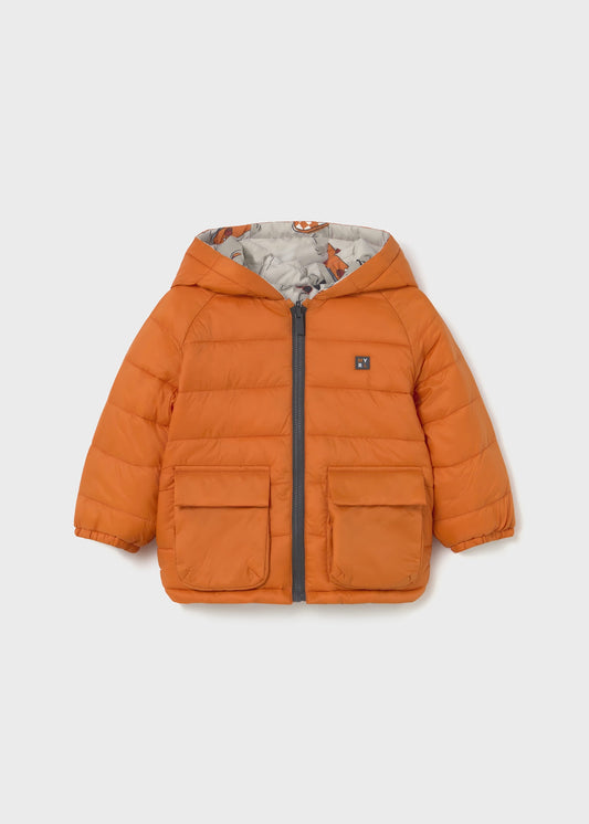 Chamarra naranja reversible soft bebé niño