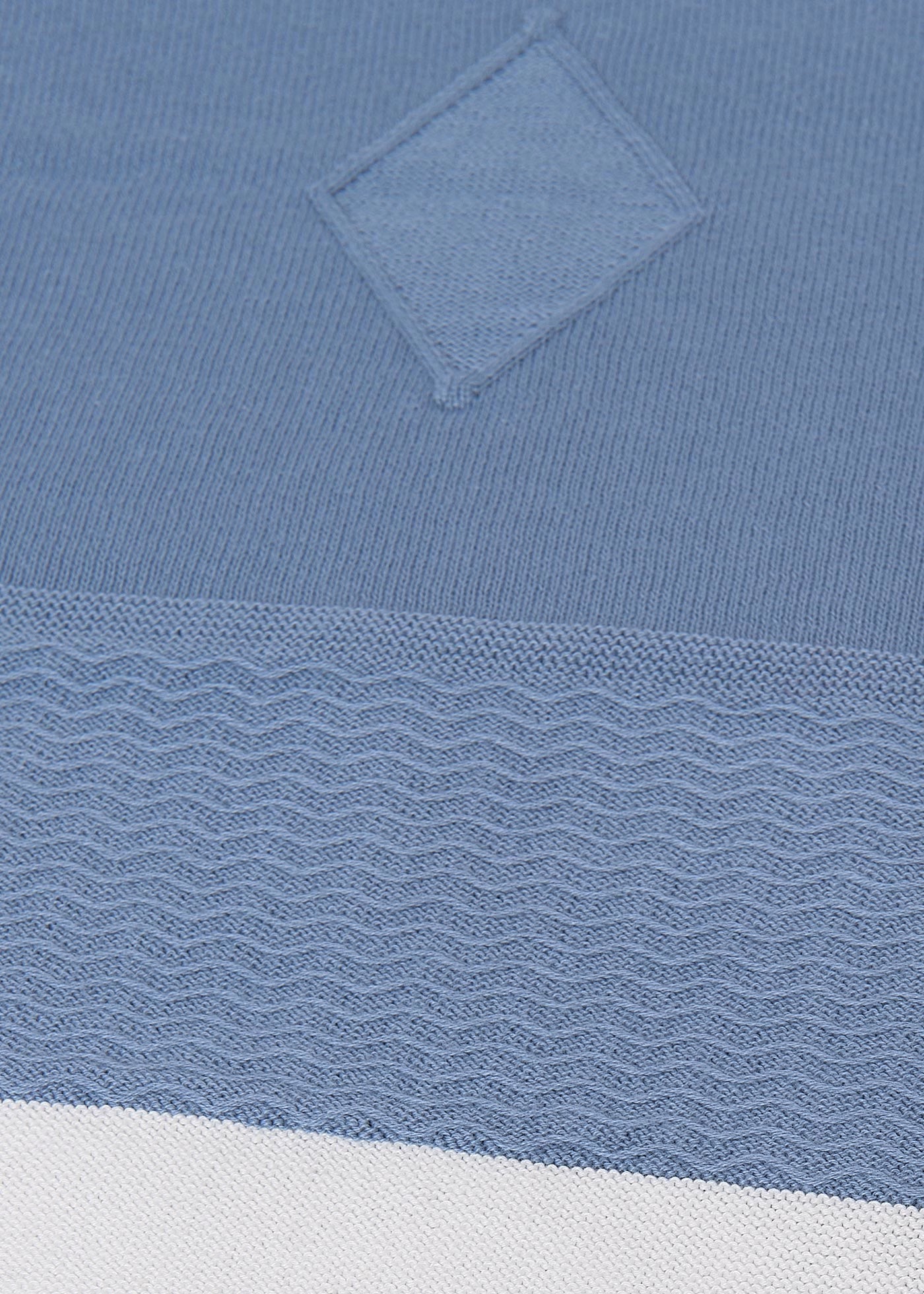 Frazada tricot azul recién nacido